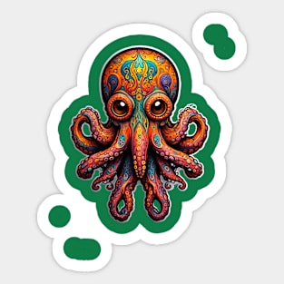 Psychedellic octopus Sticker